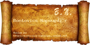 Bontovics Napsugár névjegykártya